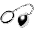 METAL HARD - ANNEAU PÉNIEN 40MM + CHAÎNE AVEC BILLE MÉTALLIQUE