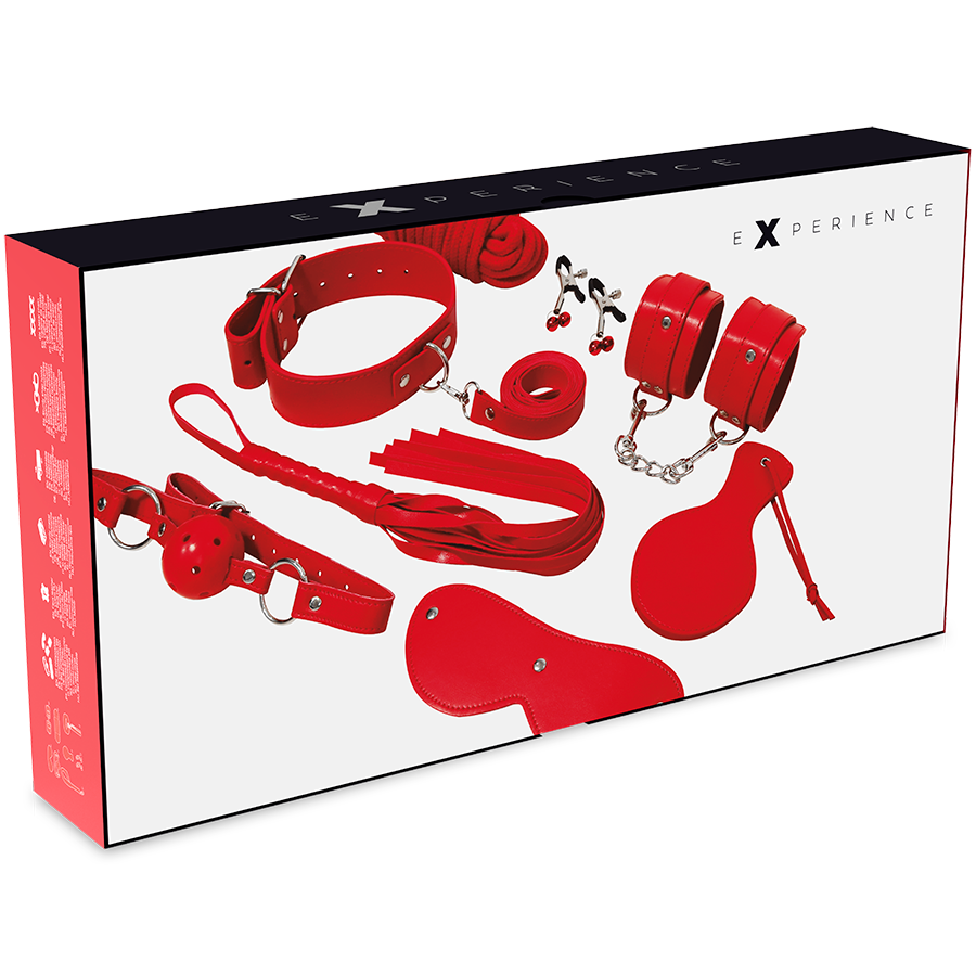 EXPÉRIENCE - KIT BDSM-FÉTICHE SÉRIE ROUGE