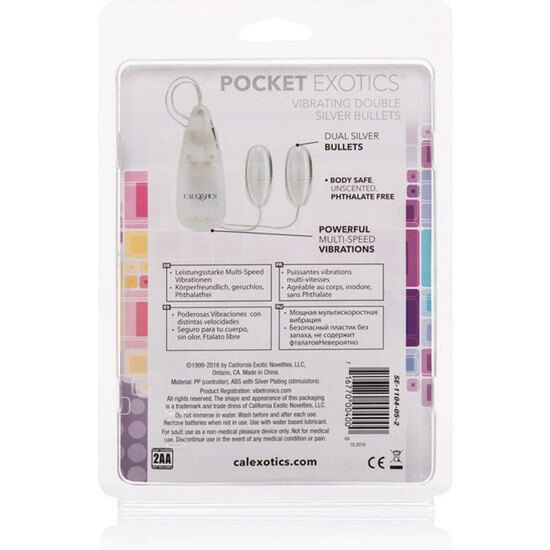 CALEXOTICS - BOULES VIBRANTES ARGENT DUO