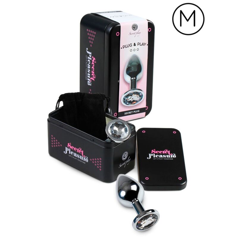 SECRETPLAY - PLUG ANAL EN ALUMINIUM TRANSPARENT, 7 CM