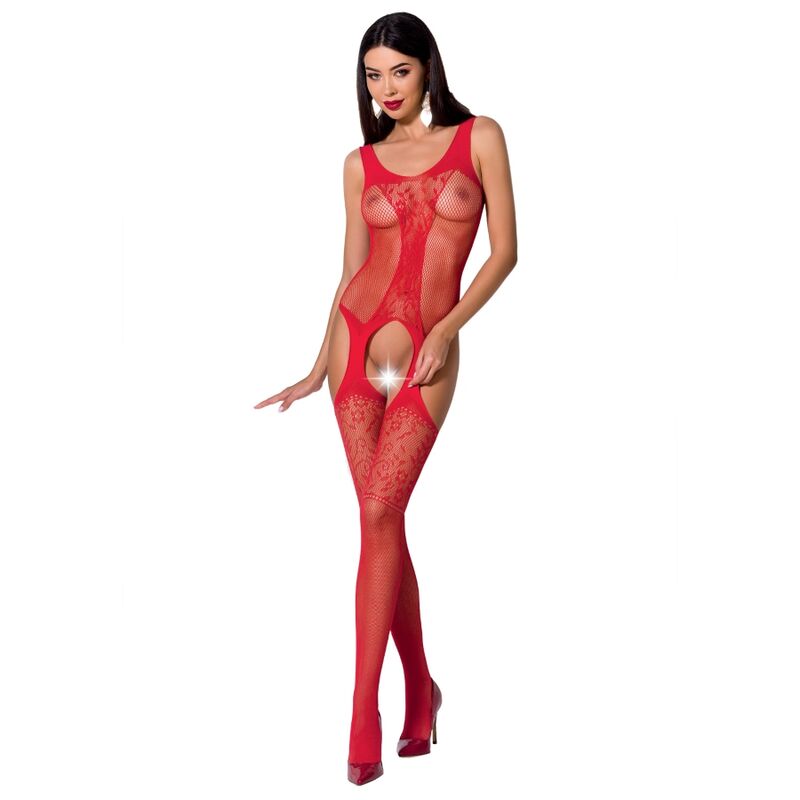 PASSION - WOMAN BS072 BODY BAS RÉSILLE TAILLE UNIQUE NOIR