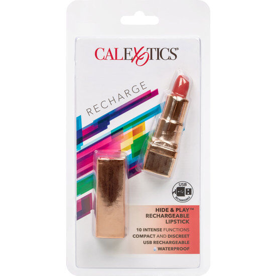CALEXOTICS - ROUGE À LÈVRES RECHARGEABLE BALA HIDE & PLAY ROUGE