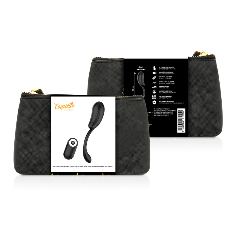 COQUETTE CHIC DESIRE - TÉLÉCOMMANDE VIBRANTE RECHARGEABLE NOIR/OR