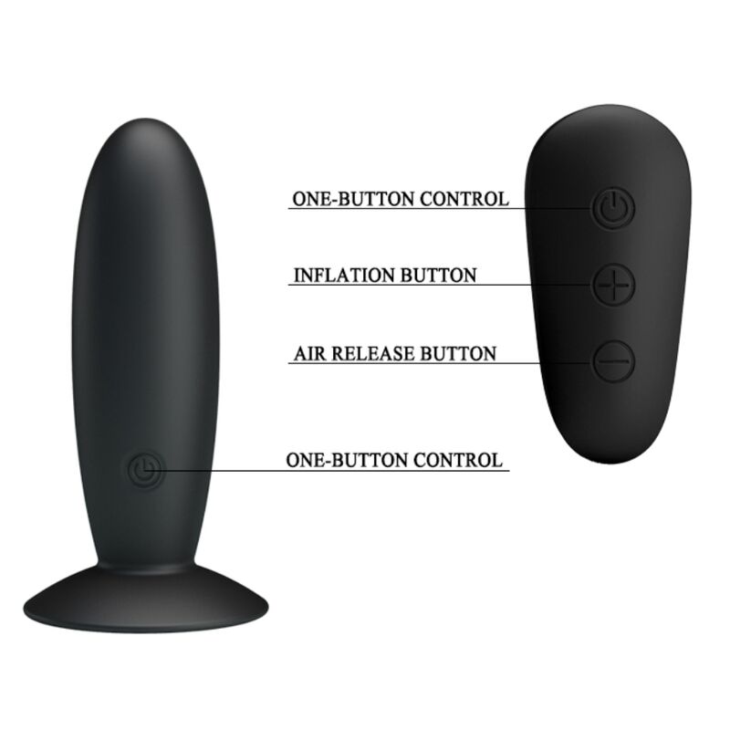MR PLAY - PLUG ANAL AVEC VIBRATION, TÉLÉCOMMANDE NOIRE