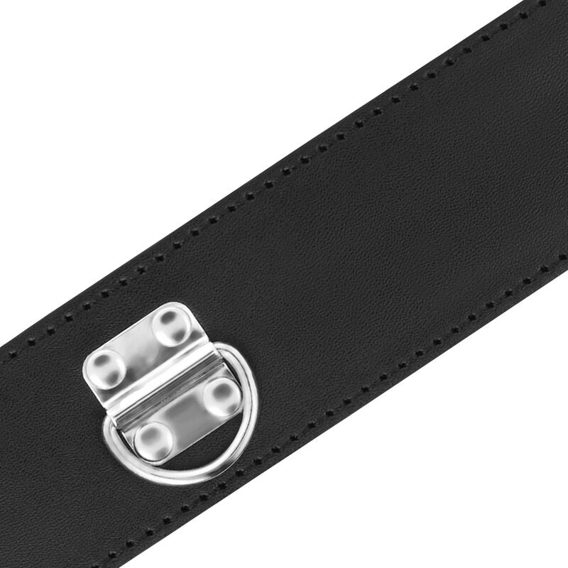TÉNÈBRES - COLLIER BDSM AVEC CADENAS NOIR