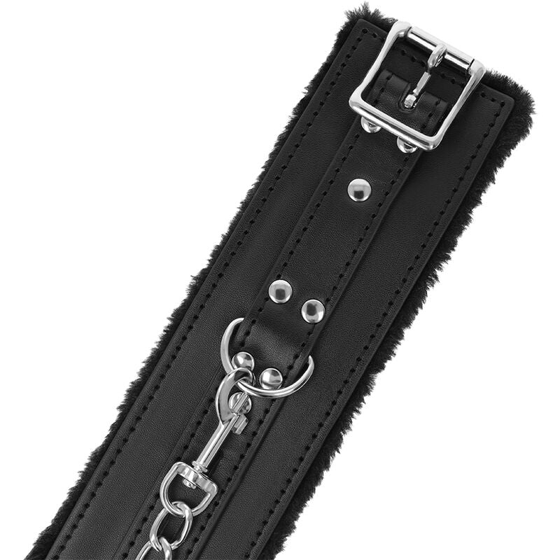 TÉNÈBRES - MENOTTES BDSM DOUBLÉES EN NOIR