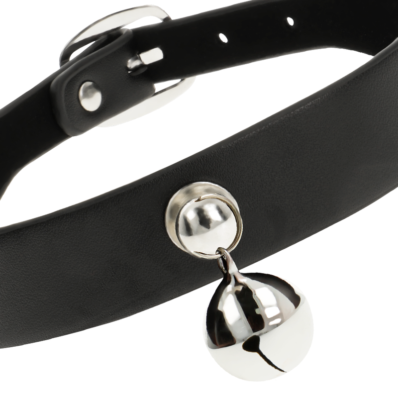 COQUETTE CHIC DESIRE - COLLIER EN CUIR VÉGÉTALIEN POUR FEMMES ACCESSOIRE CLOCHETTE