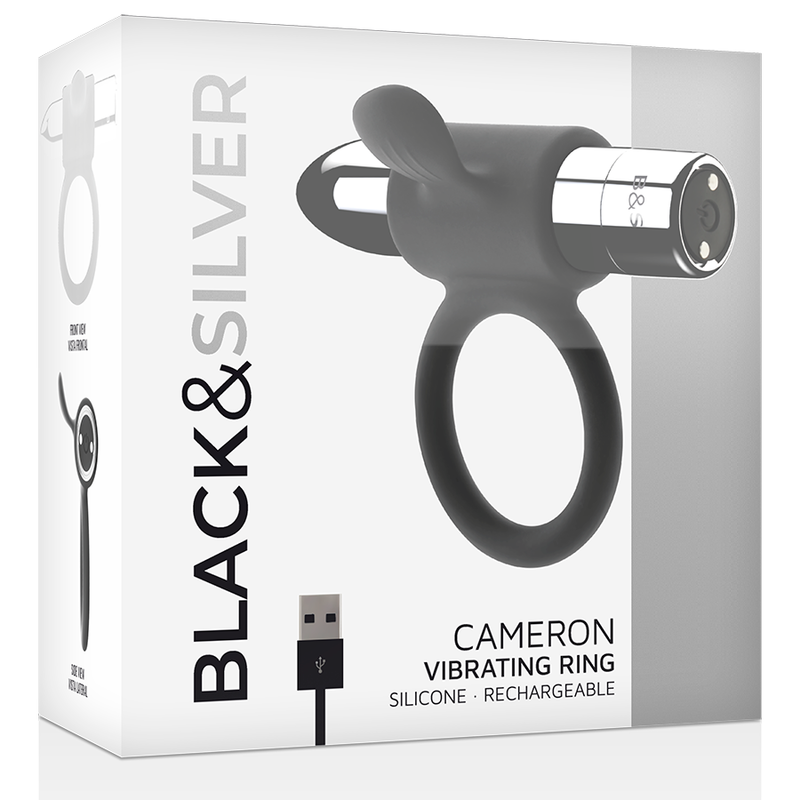 BLACK&SILVER - CAMERON ANNEAU RECHARGEABLE ARGENT