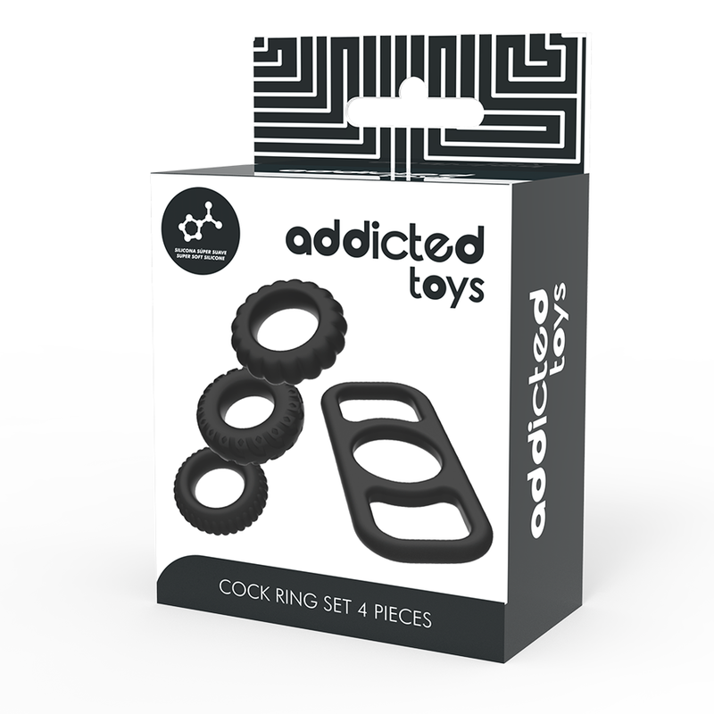 ADDICTED TOYS - COCK RING SET 4 PIÈCES