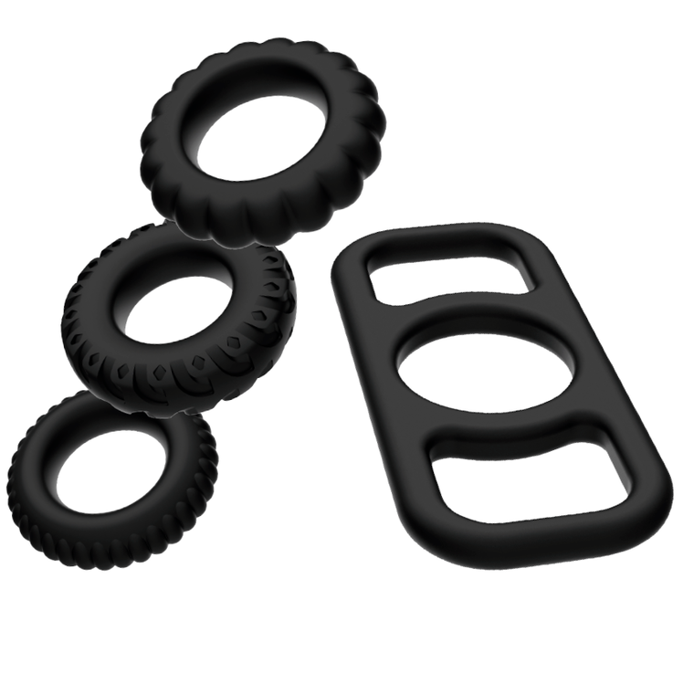 ADDICTED TOYS - COCK RING SET 4 PIÈCES