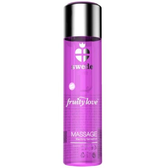 SWEDE - HUILE DE MASSAGE CHAUFFANTE LOVE FRUITÉE, FRAMBOISE ROSE ET RHUBARBE 60 ML