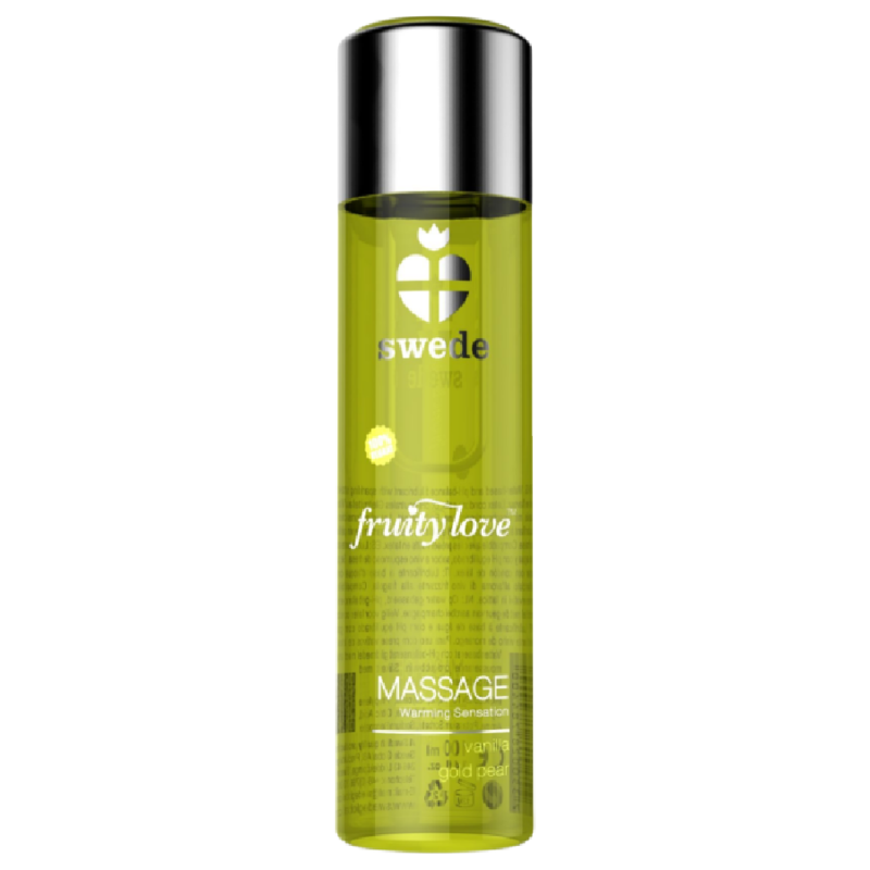 SWEDE - HUILE DE MASSAGE CHAUFFANTE LOVE FRUITÉE VANILLE ET POIRE DORÉE 120 ML