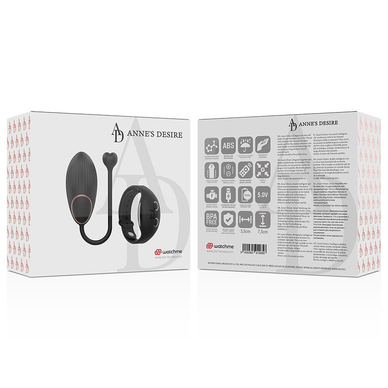 ANNE'S DESIRE - TÉLÉCOMMANDE OEUF WATCHME NOIR