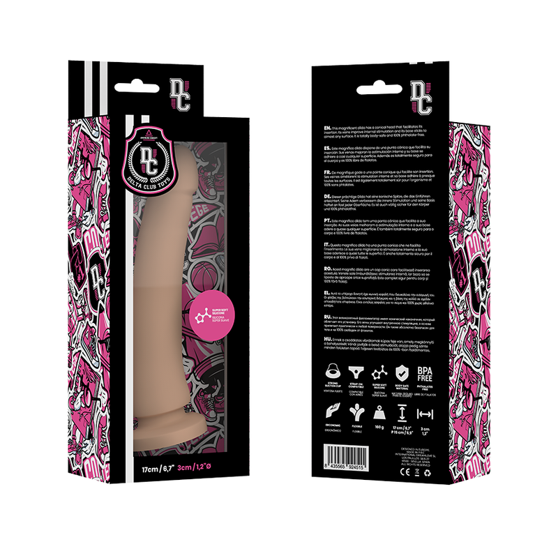 DELTA CLUB - JOUETS GODEMICHET SILICONE MÉDICAL NATUREL 17 CM -O- 3 CM