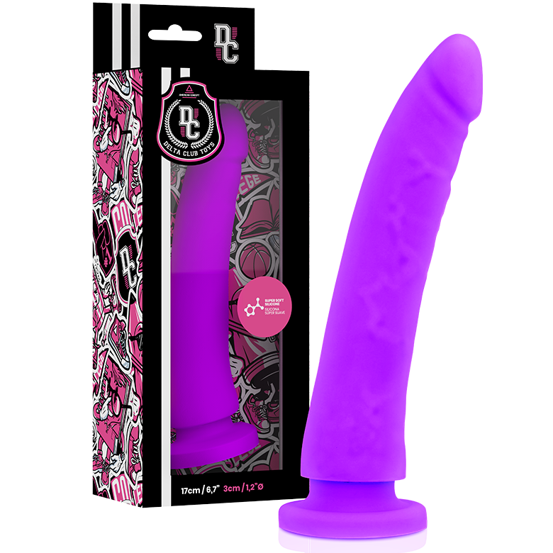 DELTA CLUB - JOUETS DILDO VIOLET SILICONE MÉDICAL 17 CM -O- 3 CM