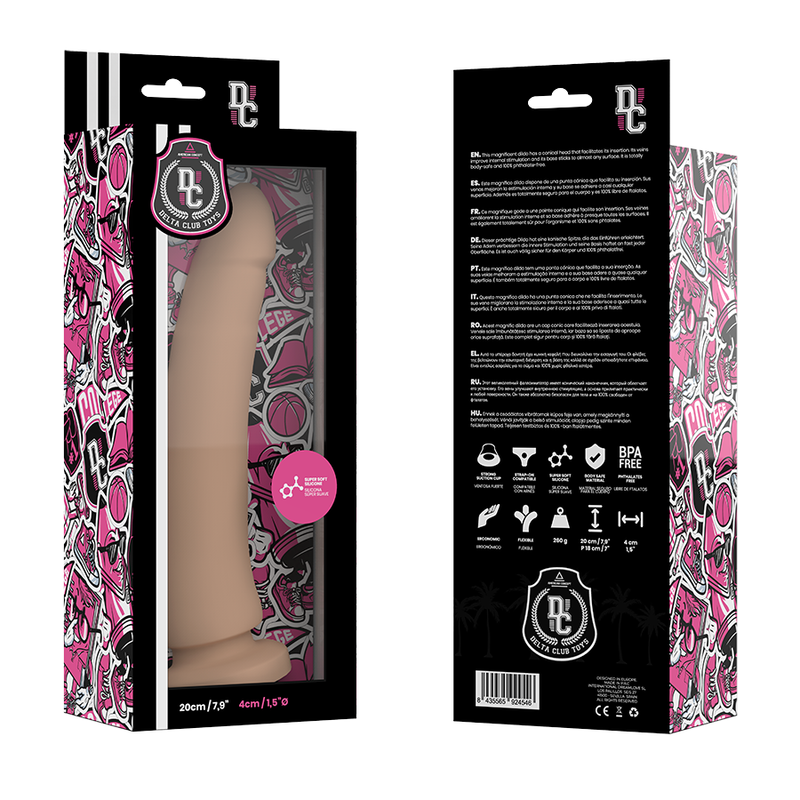 DELTA CLUB - TOYS DILDO NATUREL SILICONE MÉDICALE 20 CM -O- 4 CM