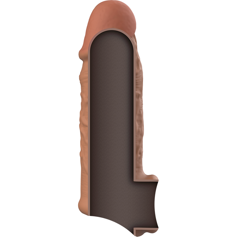 VIRILXL - ALLONGEMENT DE PÉNIS BRUN EN SILICONE LIQUIDE V7