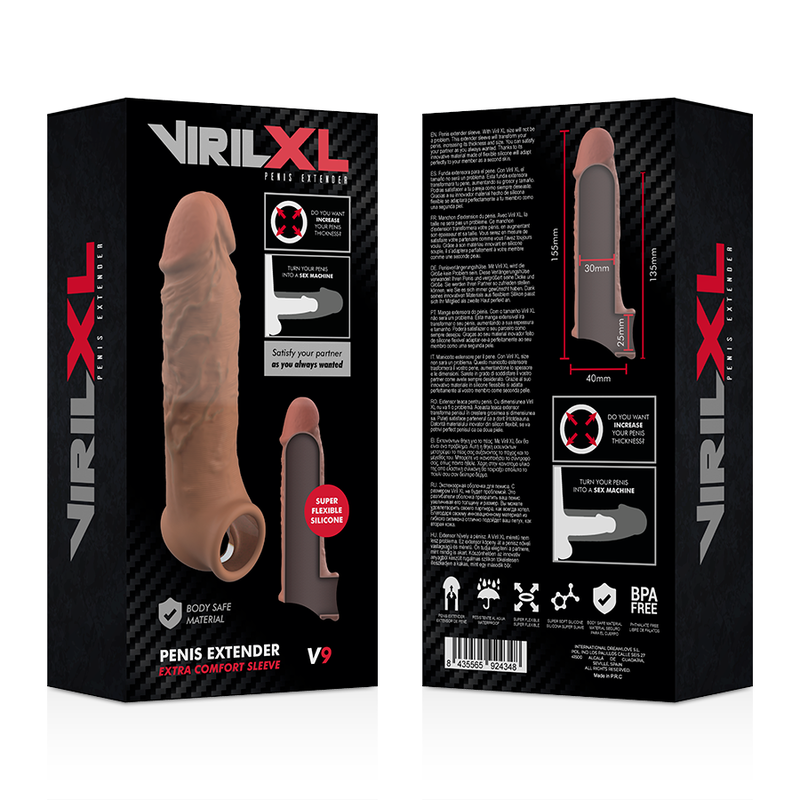 VIRILXL - ALLONGE PÉNIS BRUNNE EN SILICONE LIQUIDE V9