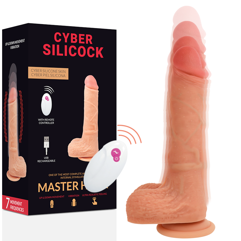 CYBER SILICOCK - TÉLÉCOMMANDE RÉALISTE MASTER HUCK 20,9 CM -O- 4 CM