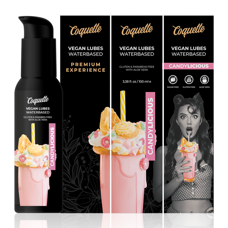 COQUETTE CHIC DESIRE - LUBRIFIANT VÉGÉTALIEN CANDYLICIOUS EXPÉRIENCE PREMIUM 100ML