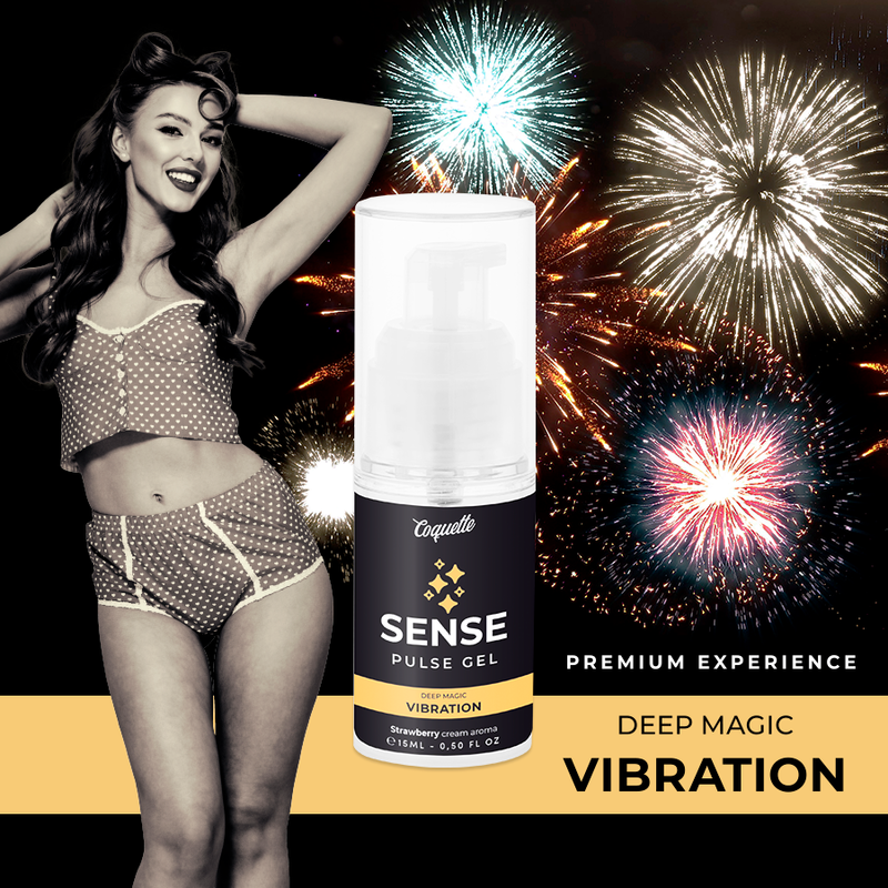 COQUETTE CHIC DESIRE - GEL VIBRANT À LA FRAISE PULSÉE LIQUIDE PREMIUM 15ML
