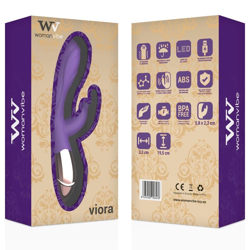 WOMANVIBE - VIBREUR RECHARGEABLE EN SILICONE VIORA