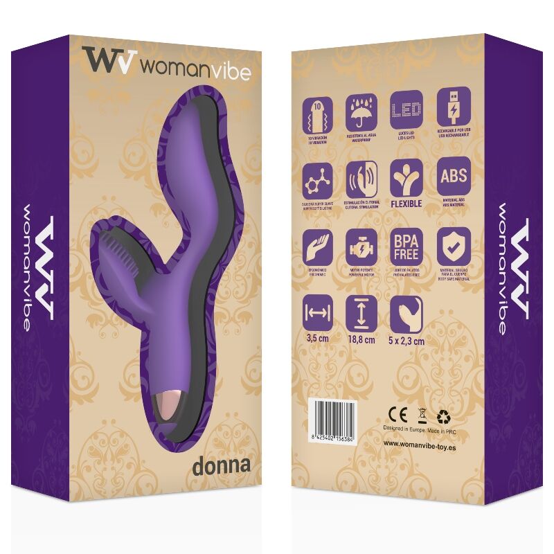 WOMANVIBE - DONNA VIBRATEUR EN SILICONE RECHARGEABLE