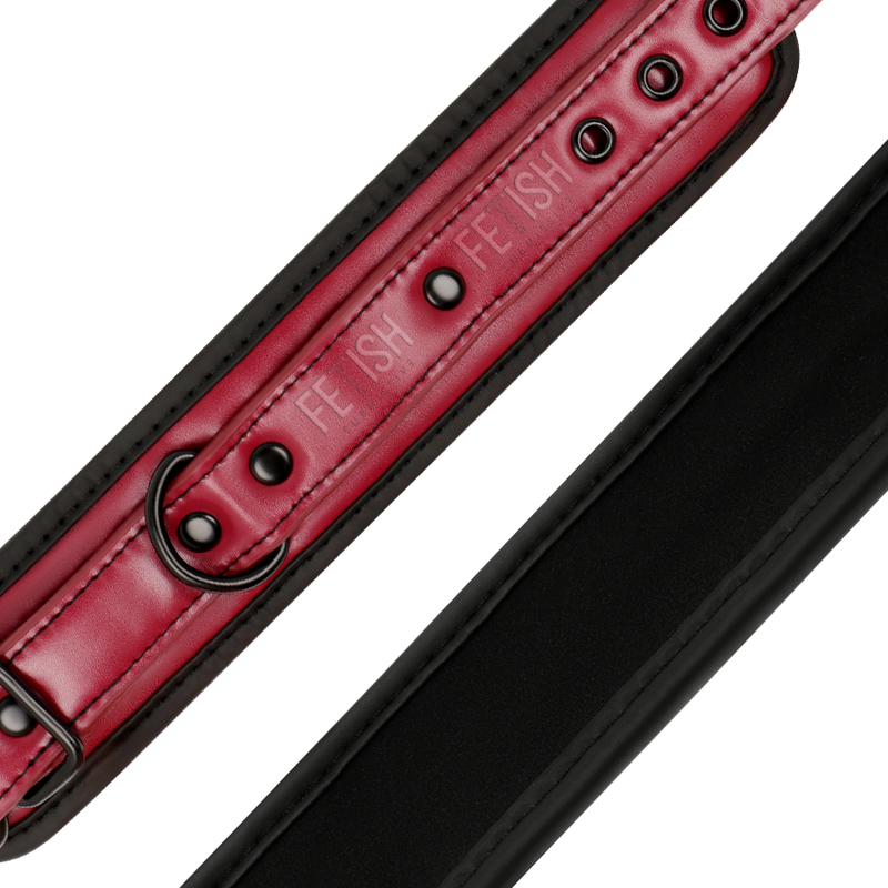 FETISH SOUMISSE DARK ROOM - MENOTTES DE CHEVILLE EN CUIR VÉGÉTALIEN AVEC DOUBLURE EN NÉOPRÈNE