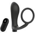ADDICTED TOYS - ANNEAU PÉNIEN TÉLÉCOMMANDÉ PLUG ANAL NOIR RECHARGEABLE